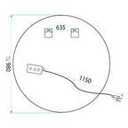 Zrkadlo LED 100cm BAS  11