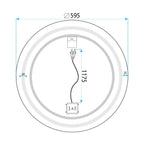 Zrkadlo LED 650cm MMJ Black  11