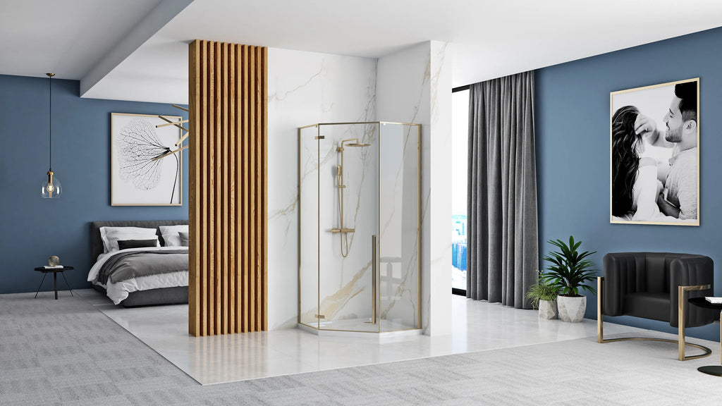 Sprchovací kút REA DIAMOND 90x90 - matná čierna Bez sprchovej vaničky 11