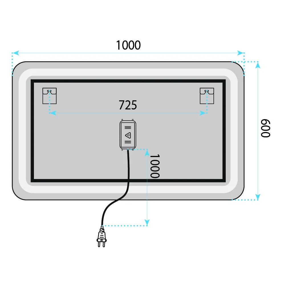 Zrkadlo LED 100x60cm EDIT  11