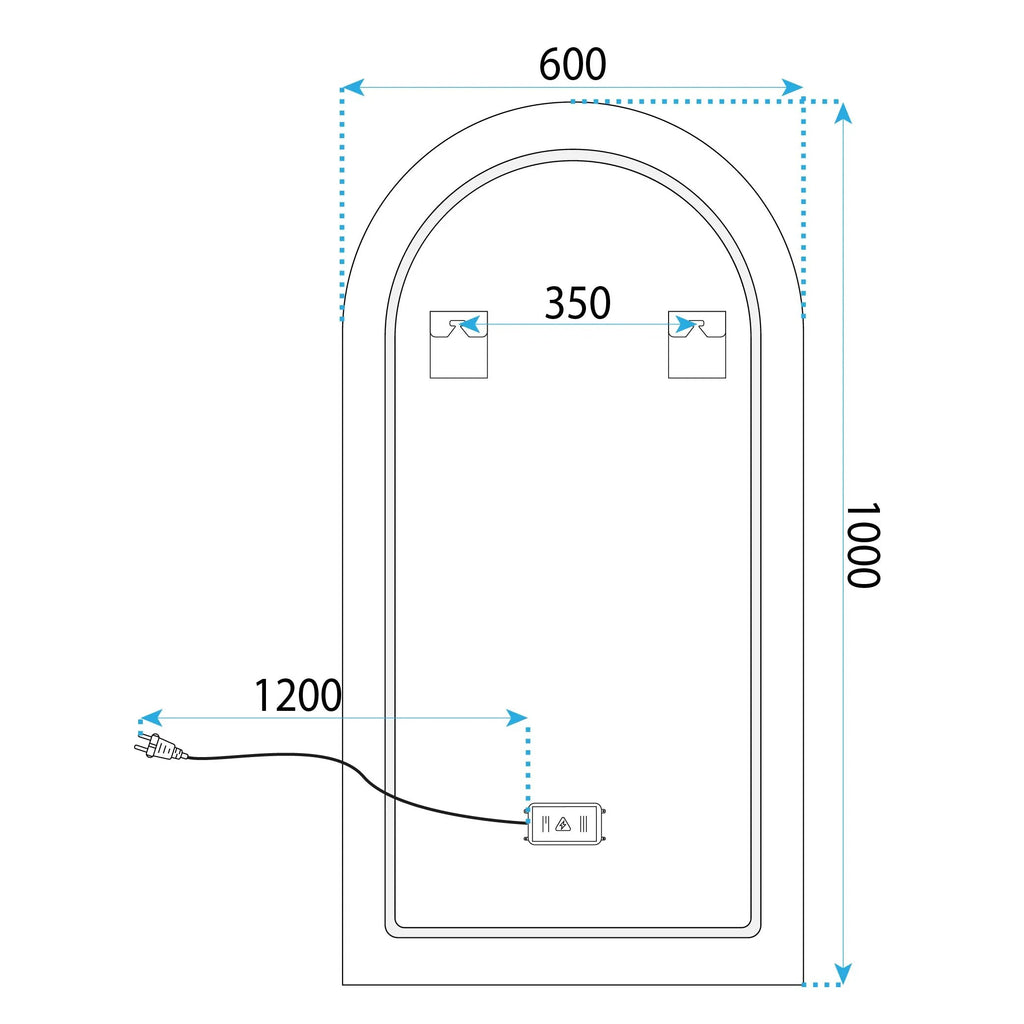 Zrkadlo LED 60x100cm DART GOLD  11