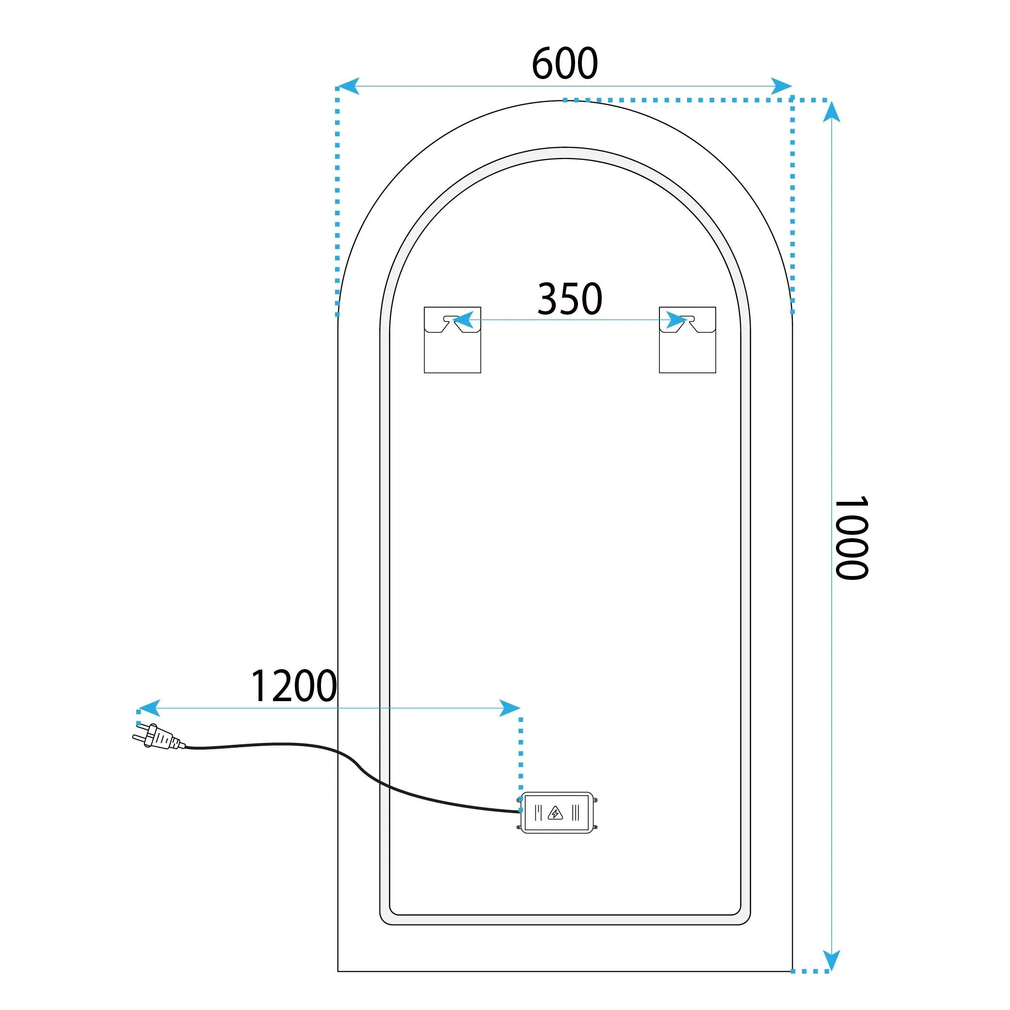 Zrkadlo LED 60x100cm DART GOLD  11
