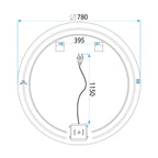 Zrkadlo LED 80cm Modern  11