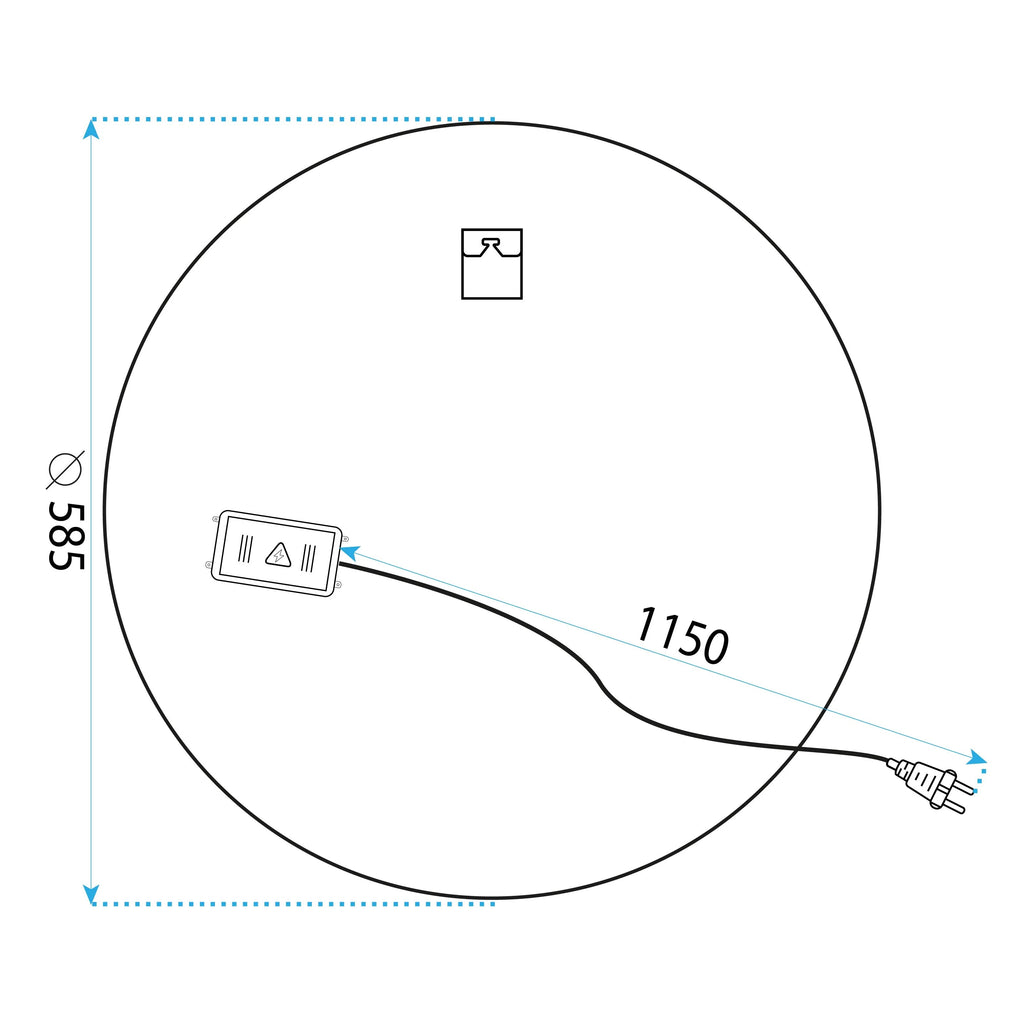 Zrkadlo LED 60cm BAS  11