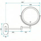 Zrkadlo LED Glow Old Gold  11