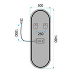 Zrkadlo LED 150x50cm MOL-OV  11