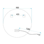 Zrkadlo LED 90cm MMJ BRUSH SILVER  12