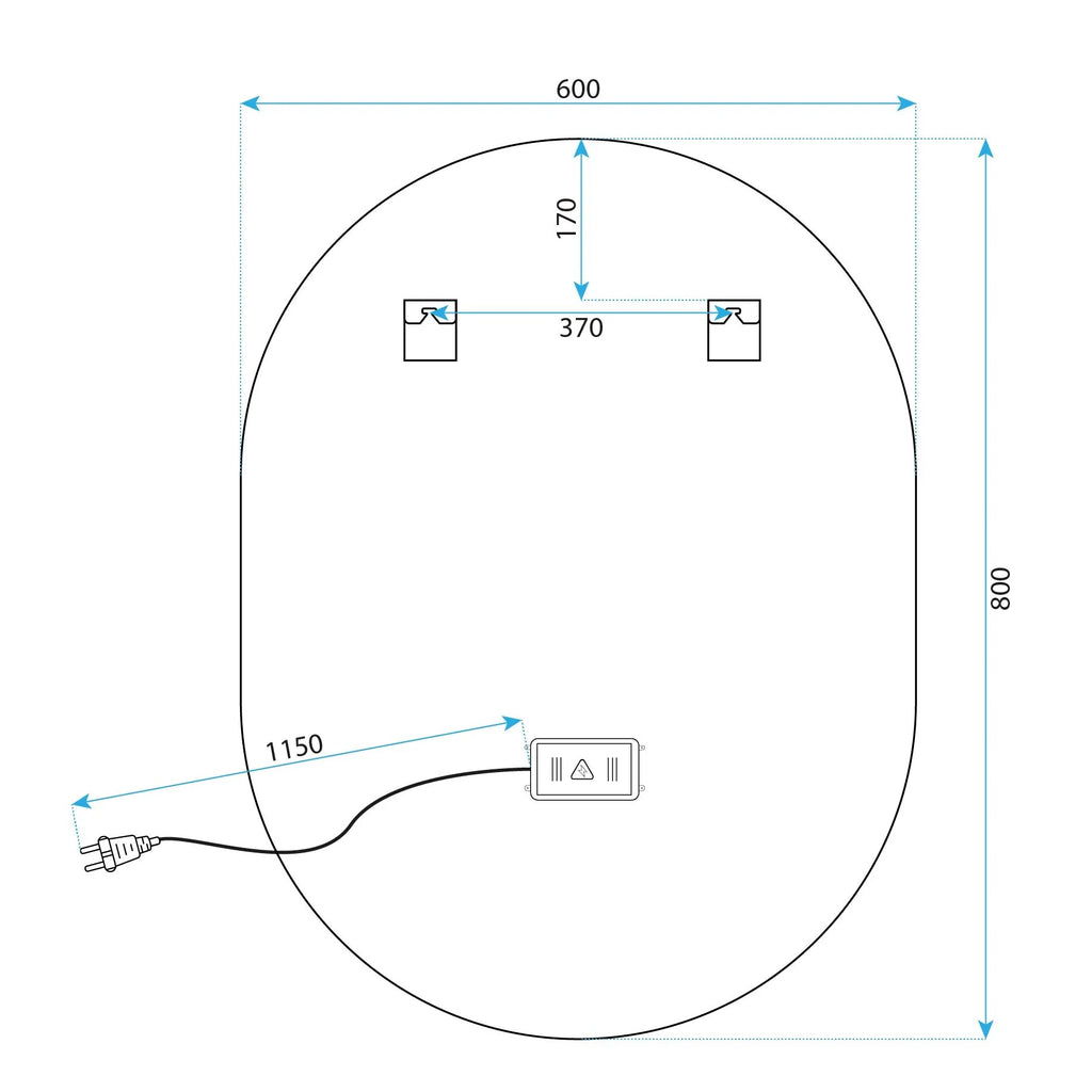 Zrkadlo LED EGG 60x80 cm  12