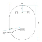 Zrkadlo LED EGG 60x80 cm  12