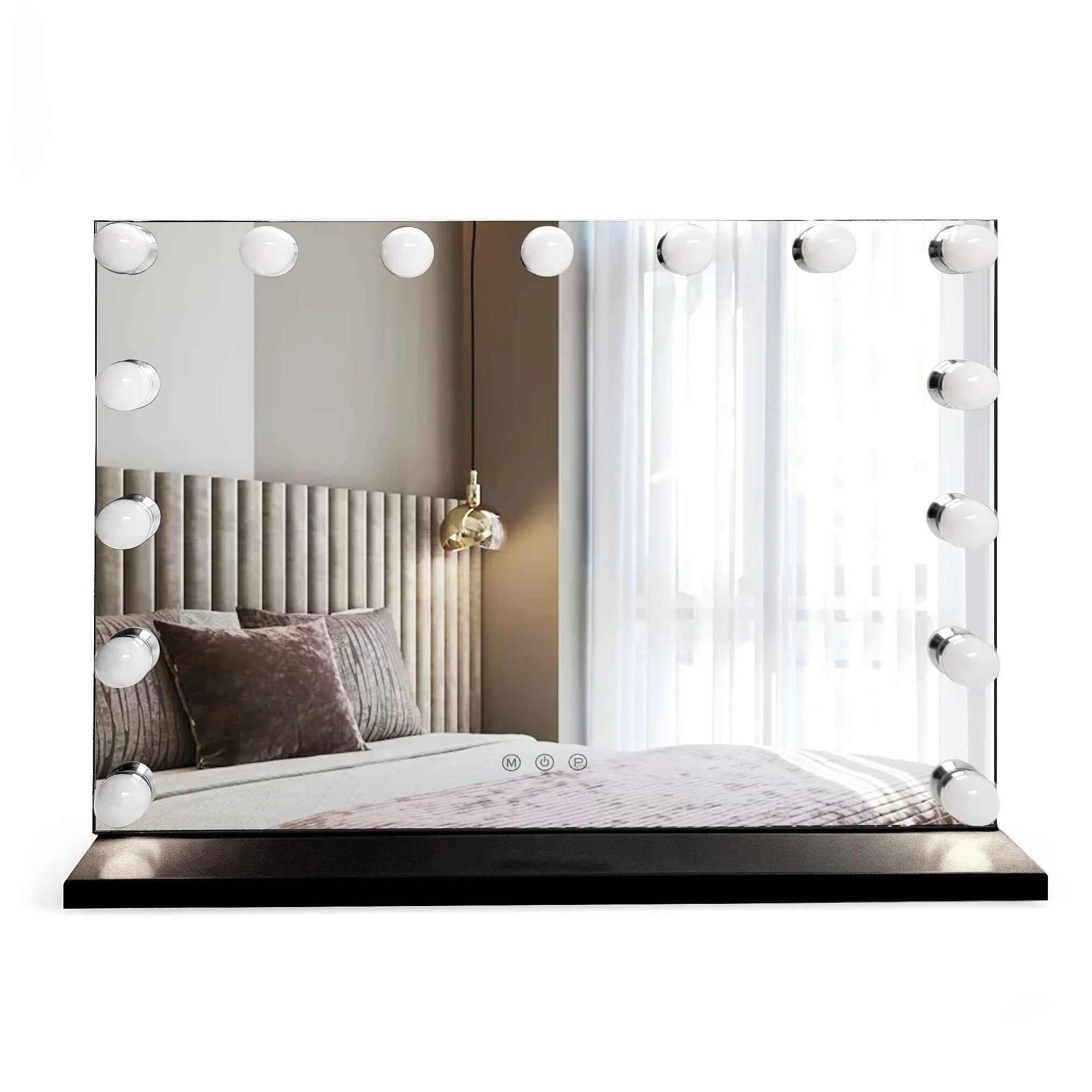 Zrkadlo LED HOLLYWOOD Black  12