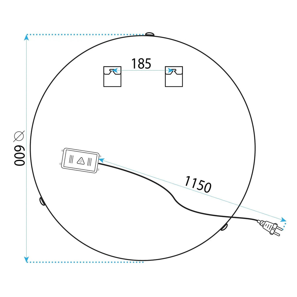 Zrkadlo LED 60cm 106  12