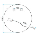 Zrkadlo LED 60cm 106  12
