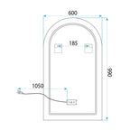 Zrkadlo LED 90x60cm TOP-1  12