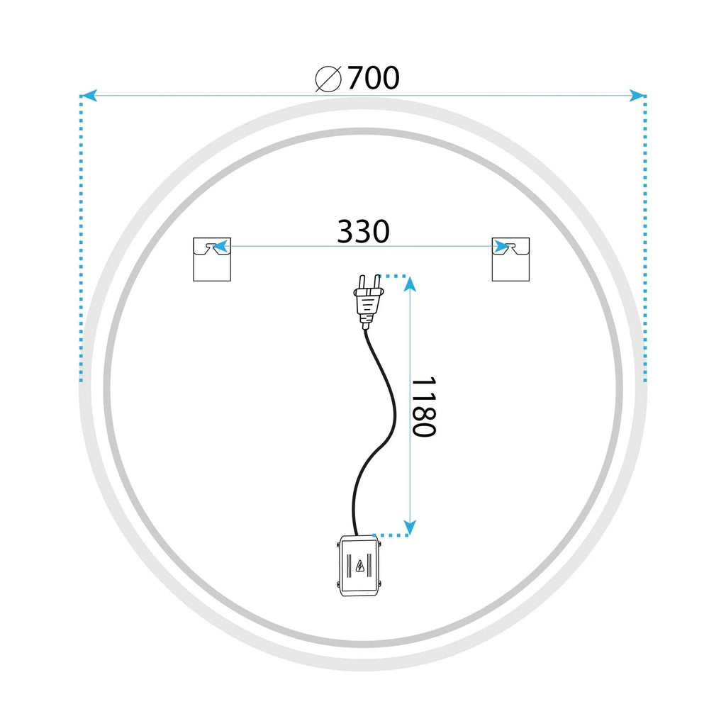Zrkadlo LED SOFT 70  12
