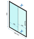 Sprchovací kút Rapid Slide Wall Dvere: 130 Stena: 80 12