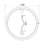 Zrkadlo LED BLUETOOTH FFJ 60cm  12