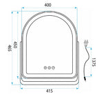 Zrkadlo LED GLAM White 40x45cm  12