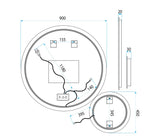 Zrkadlo LED R-9045 90cm + 45cm  12
