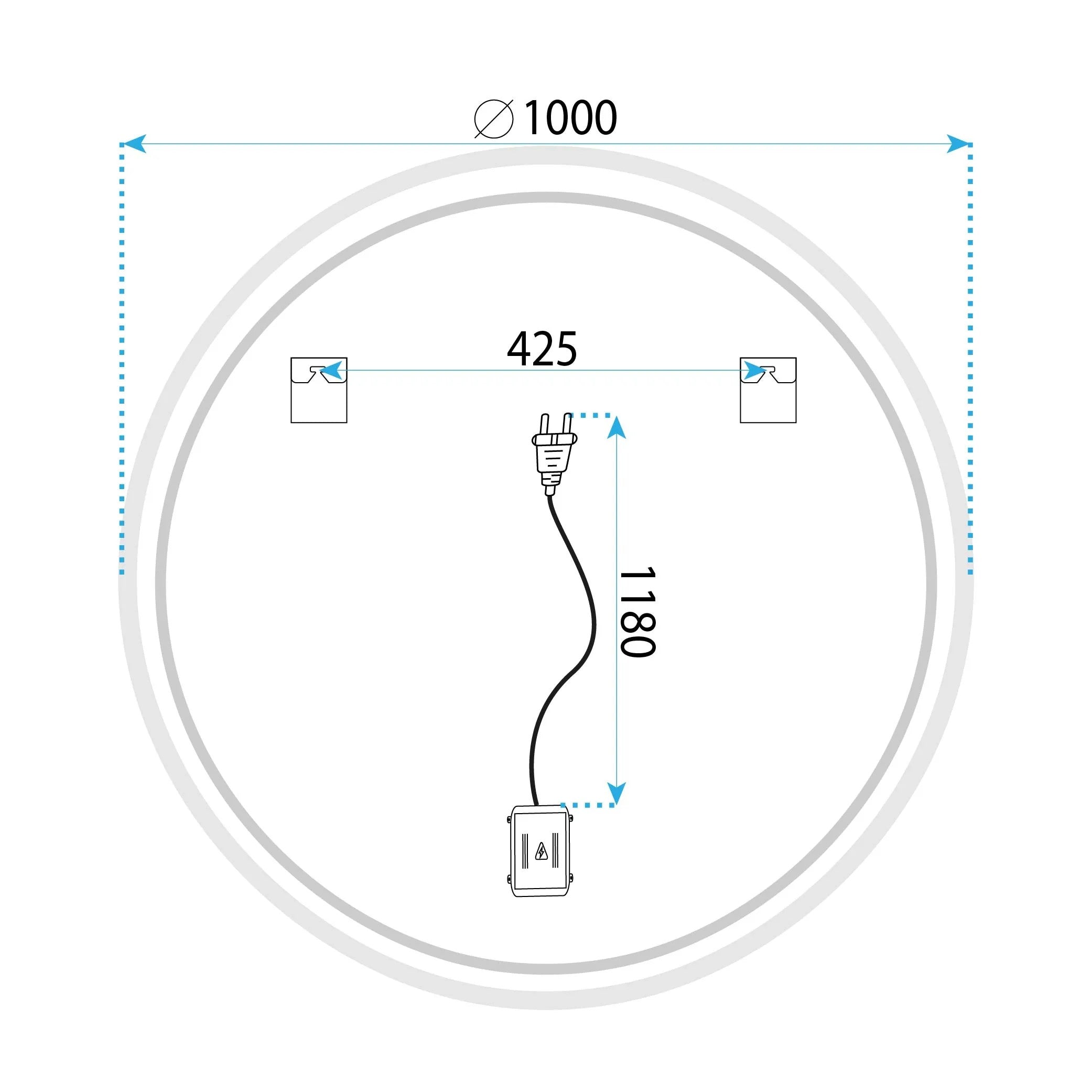Zrkadlo LED 100cm FFJ100  13