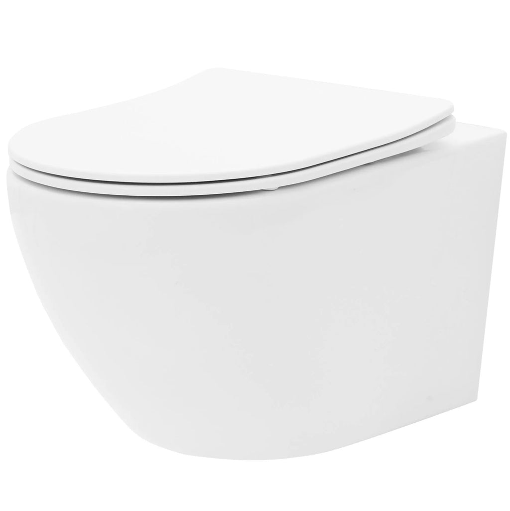 Sada závesnej WC misy REA CARLO Flat Mini Rimless + závesného Bidetu REA CARLO Mini  13