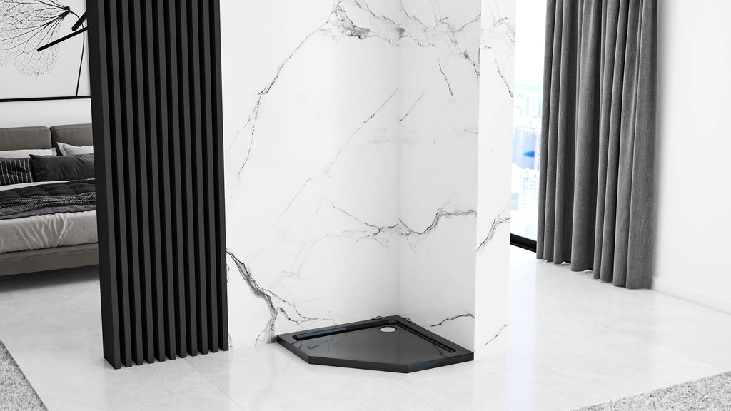 Sprchovací kút REA DIAMOND 90x90 - matná čierna Bez sprchovej vaničky 13