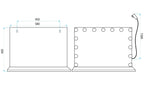Zrkadlo LED HOLLYWOOD L.Gold  9