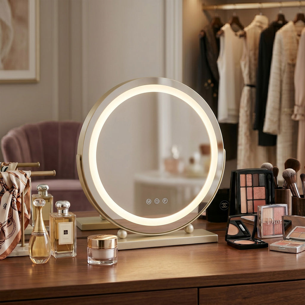 Zrkadlo LED MAKE-UP L.Gold  40 cm  3