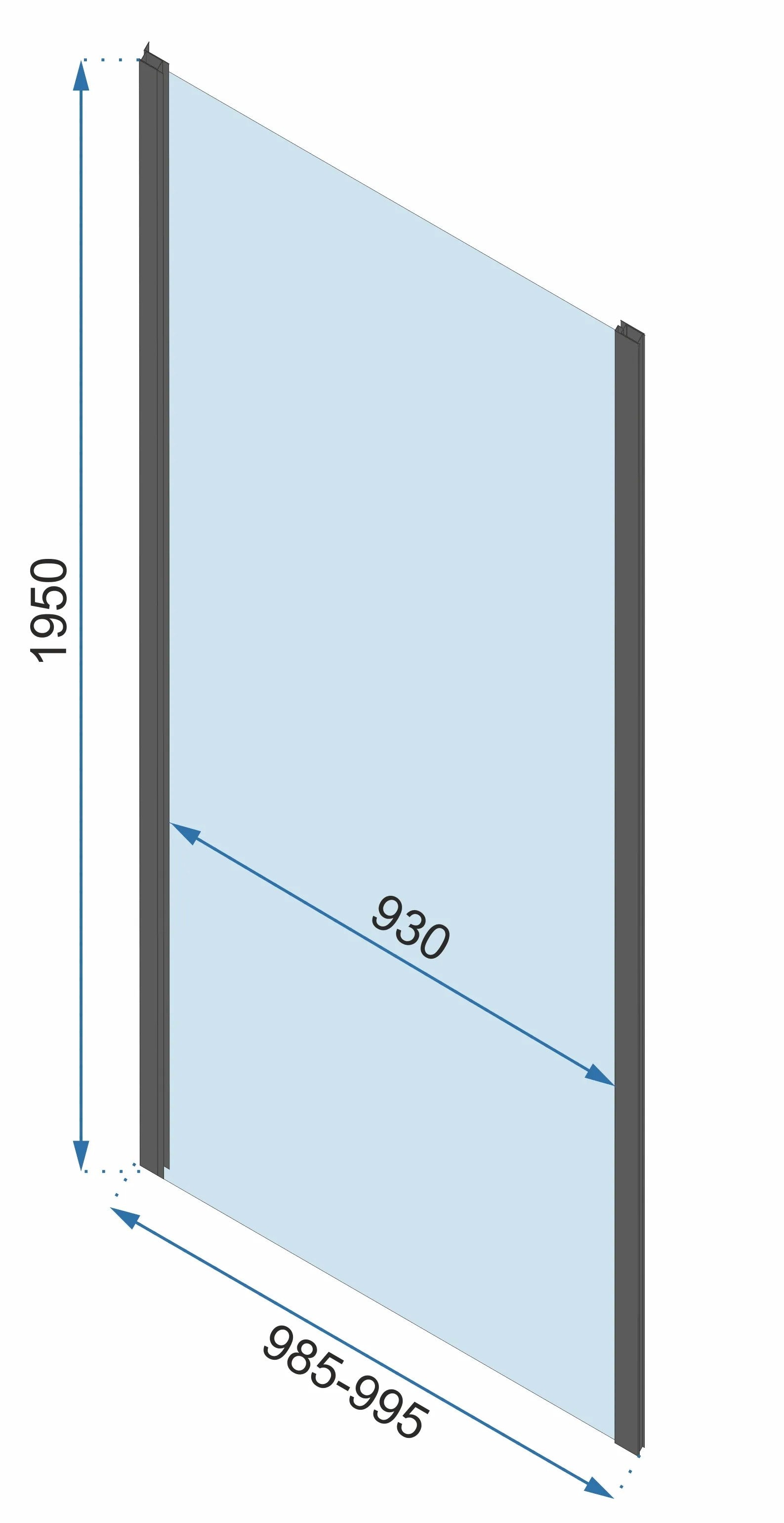 Sprchovací kút Rapid Slide Wall Dvere: 120 Stena: 90 15