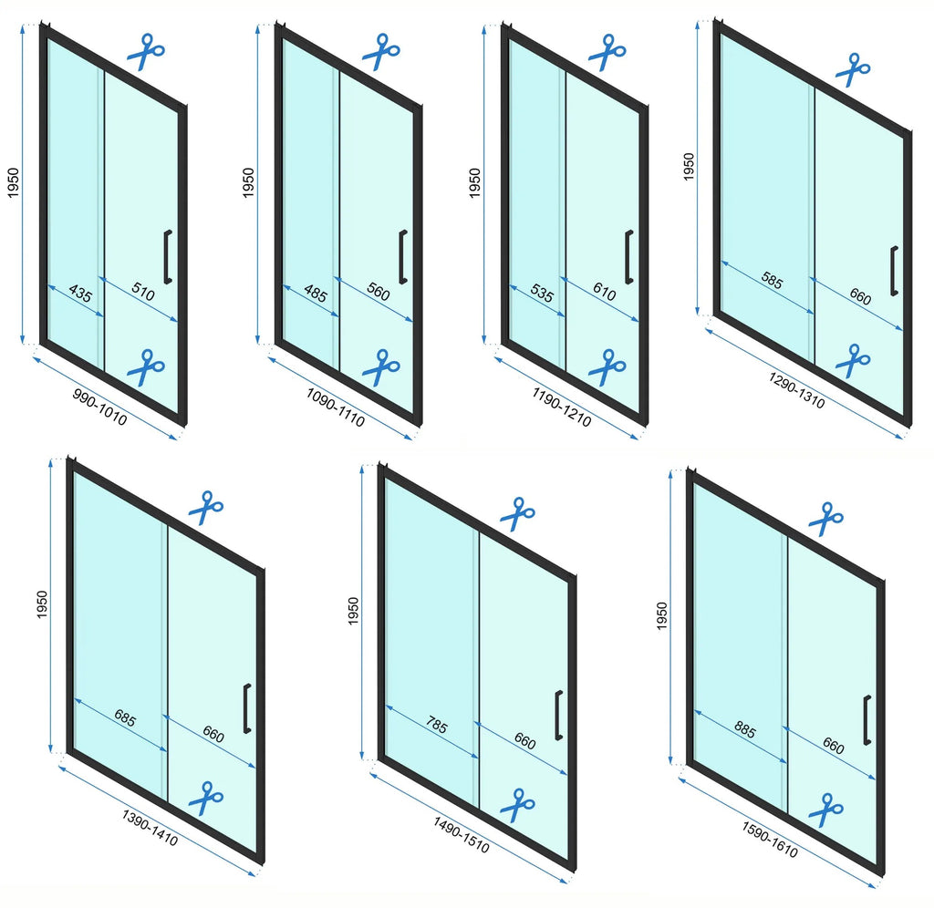 Sprchovací kút Rapid Slide Wall Dvere: 110 Stena: 80 16