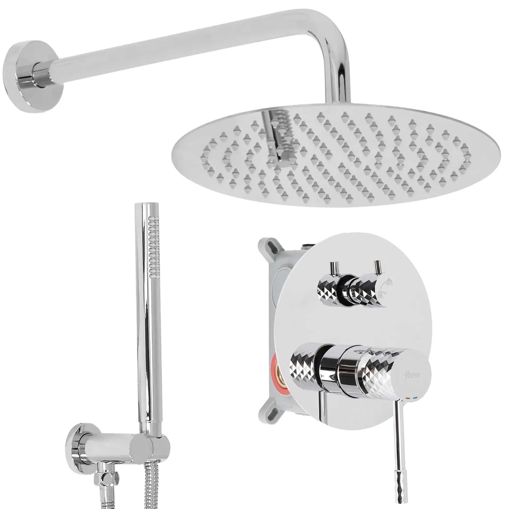 Podomietková sprchová súprava Rea Lungo Diamond Chrome  + BOX  1