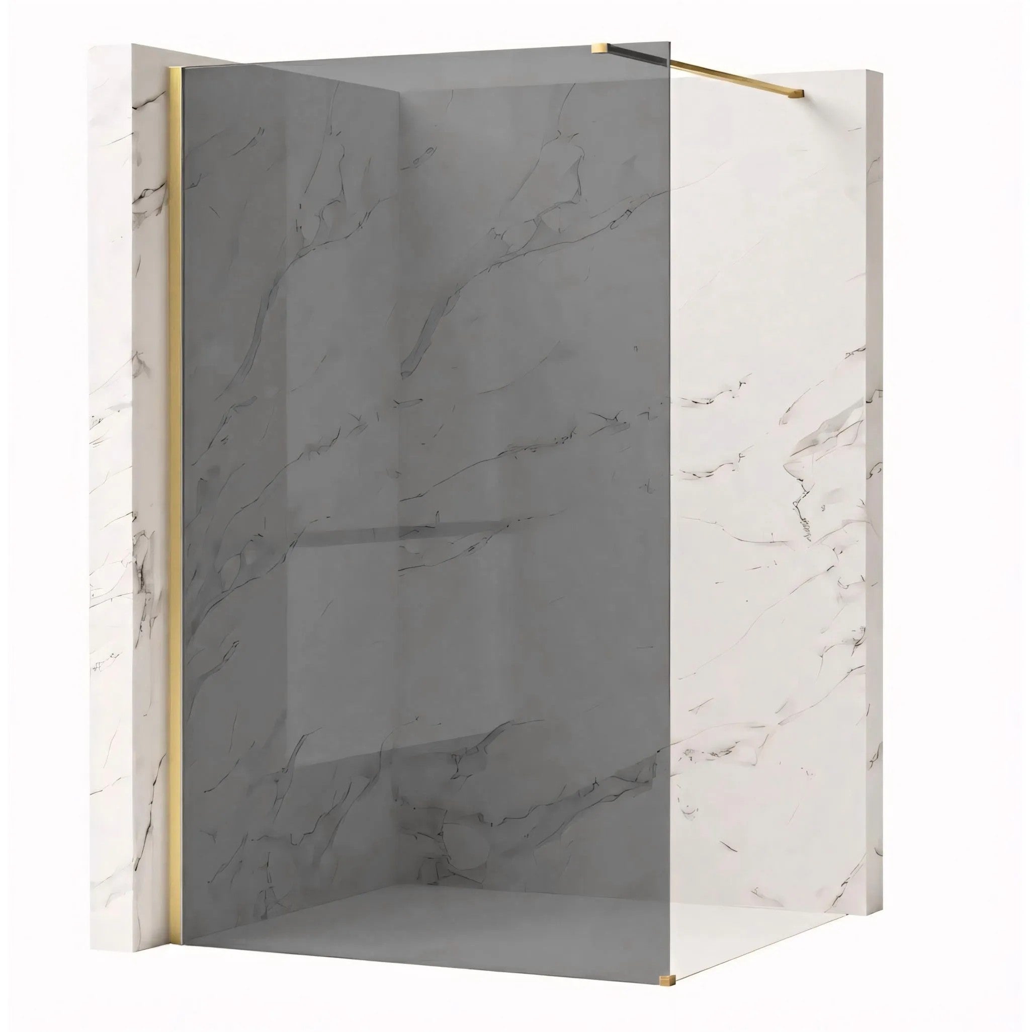 Sprchová zástena Rea Flexi Grey / Brush Gold 110  1