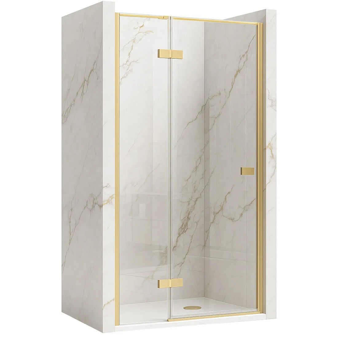 Sprchové dvere Rea Atlas 80 Brush Gold Ľavá 1