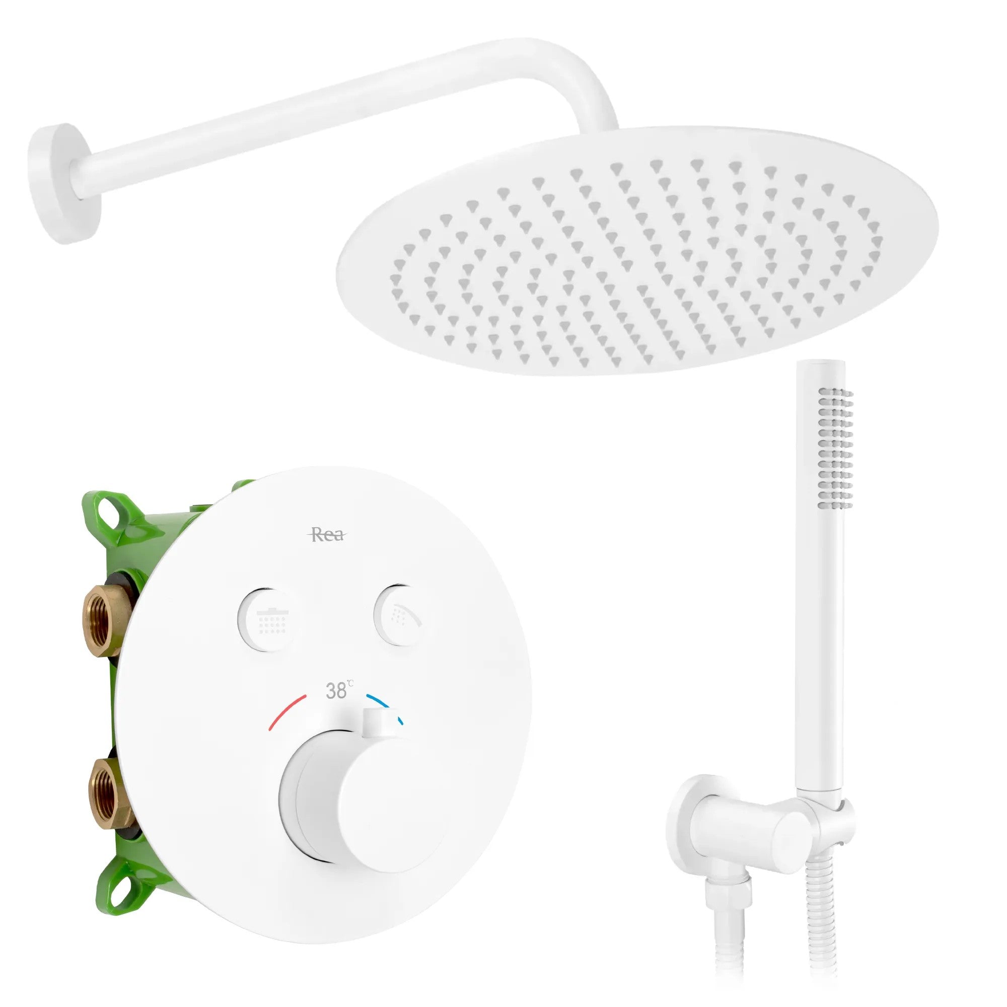 Podomietková sprchová sada LUNGO MILER WHITE Matt BOX  1