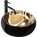 Umývadlo na dosku REA Luna Gold/Black  1