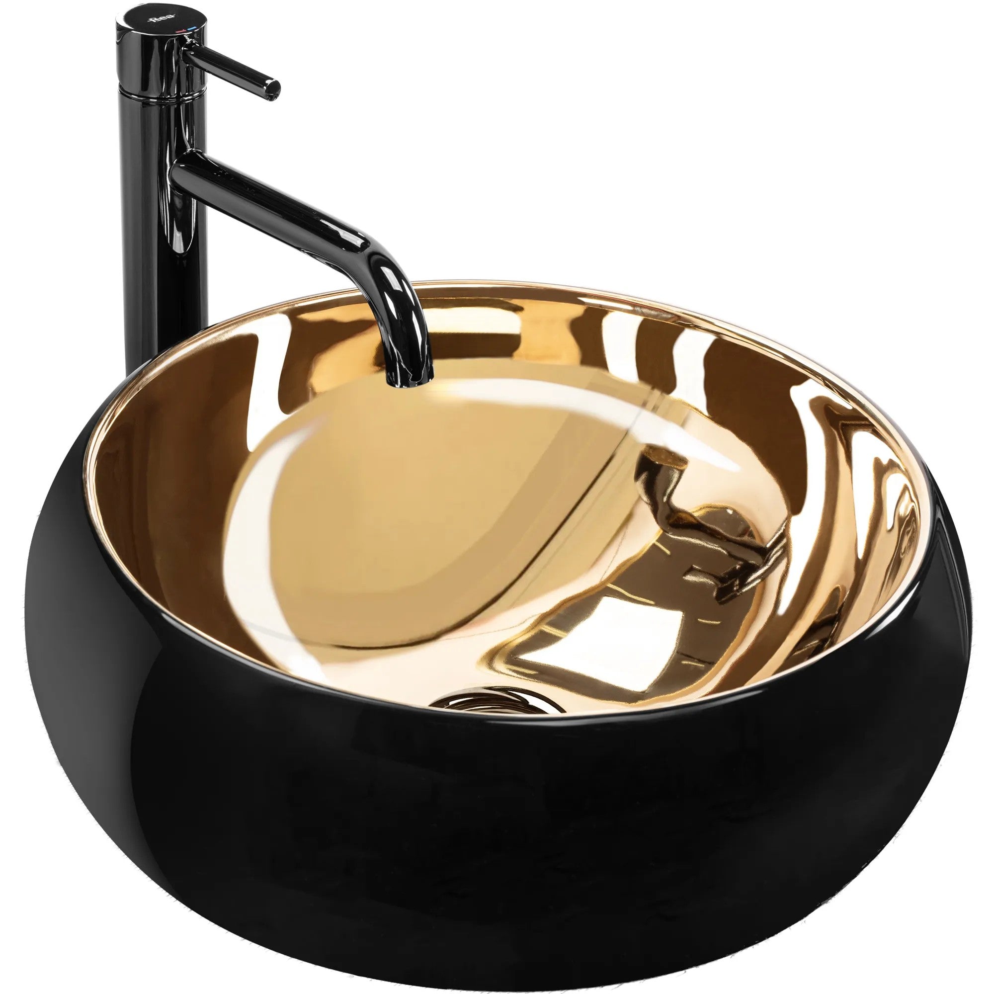 Umývadlo na dosku REA Luna Gold/Black  1