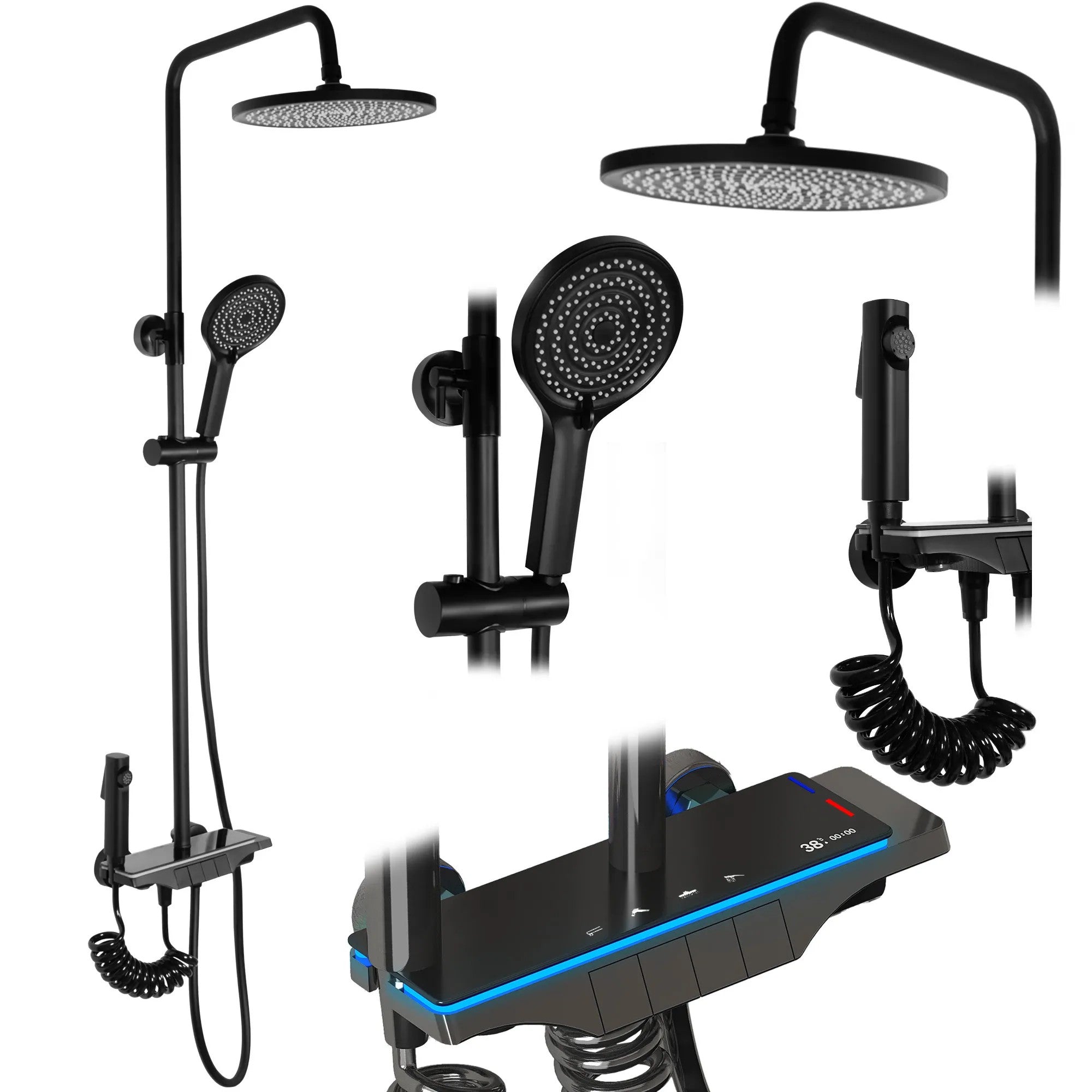 Sprchový set REA Savio Led Black  1