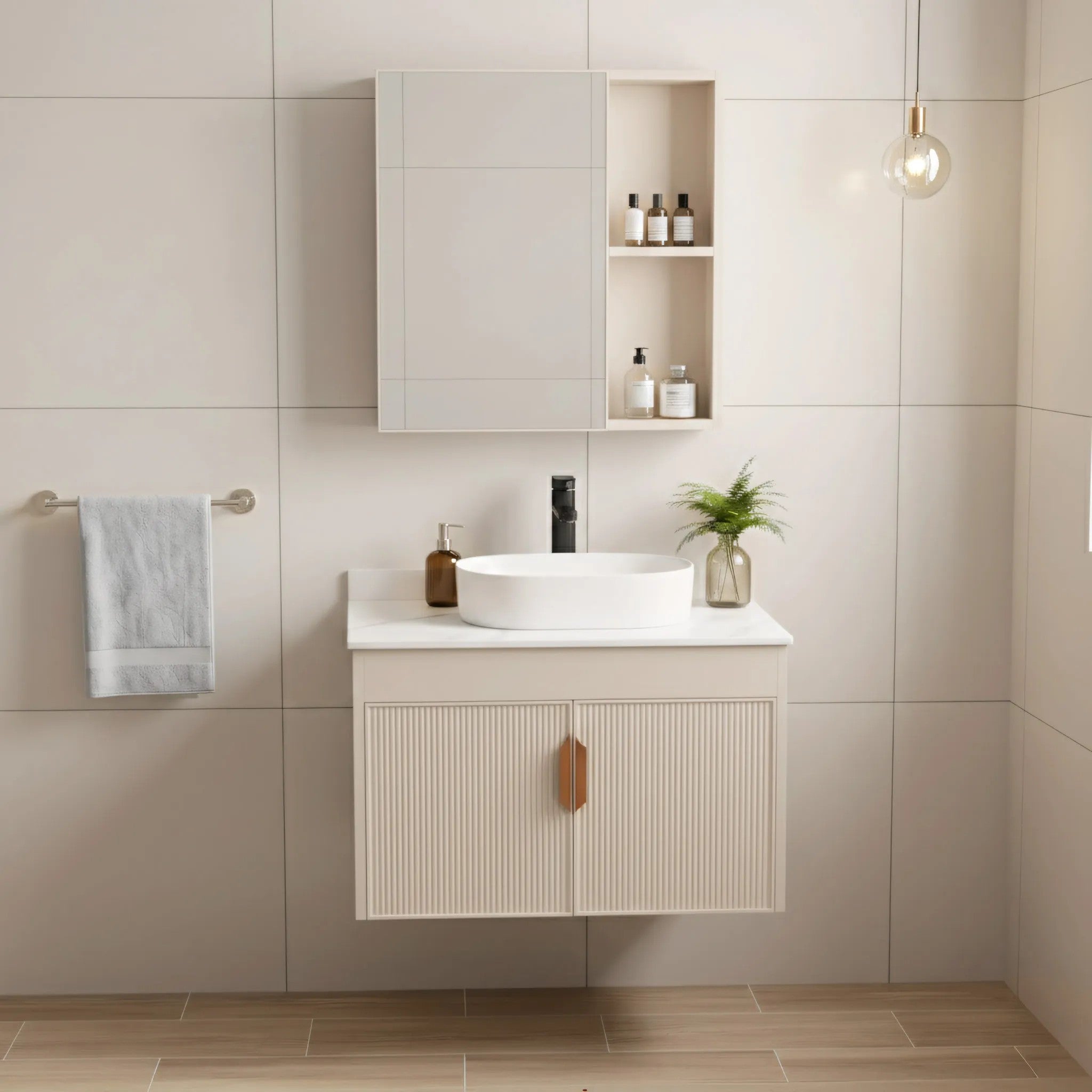Kúpeľňový nábytkový set s doskou Modo 60cm Beige  1