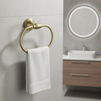 Kúpeľňový vešiak RING 16101 Aristo Brushed Gold  1