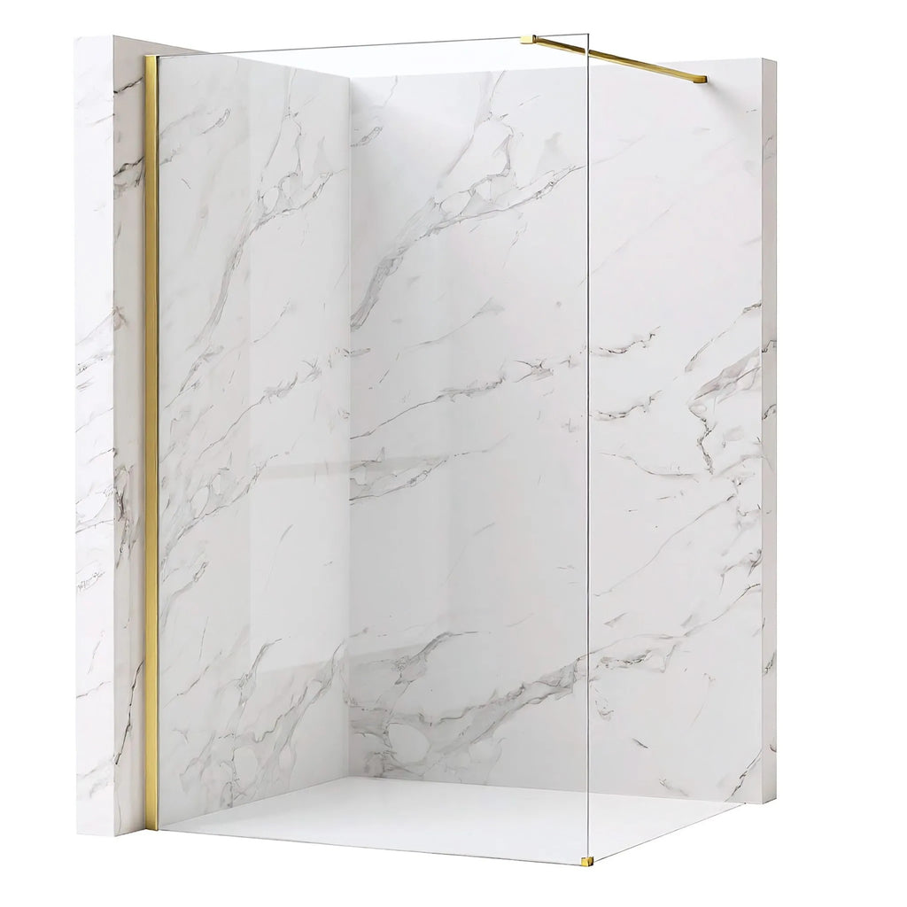 Sprchová zástena Rea Flexi Transparent / Brush Gold 70  1