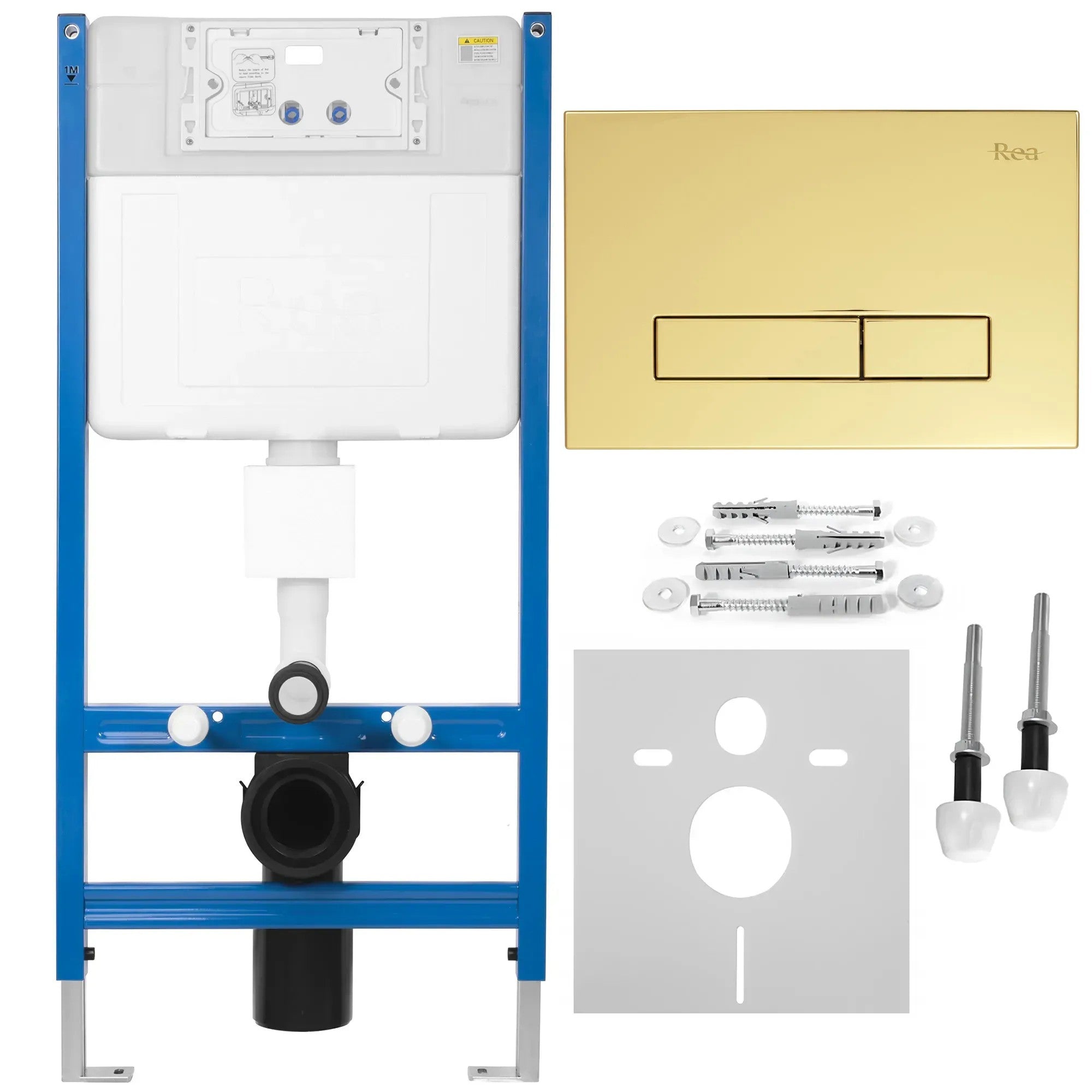 Podomietkový WC systém K011A-Q + tlačidlá HD Gold  1