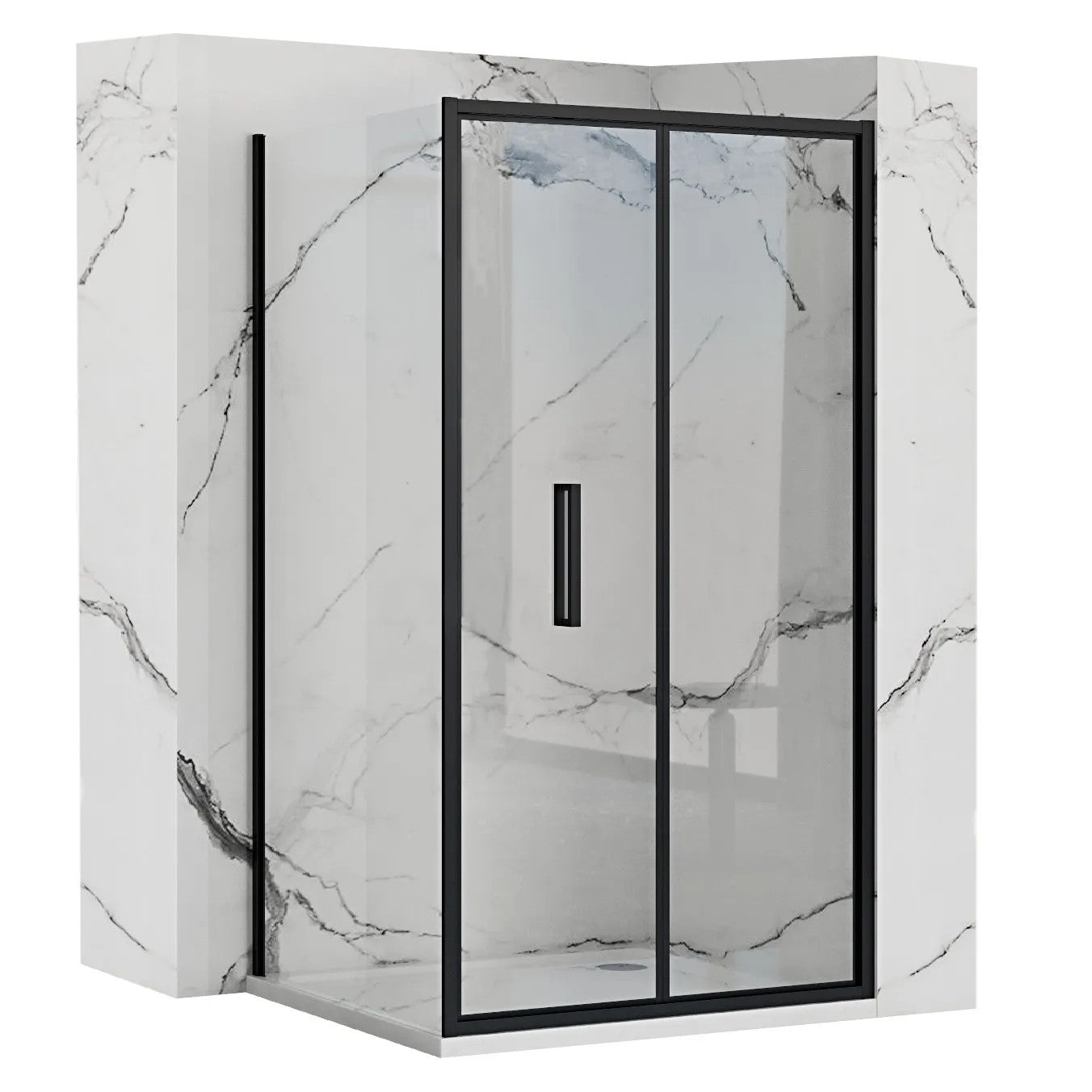 Rohový sprchovací kút REA RAPID FOLD Dvere: 90 x stena: 90 1
