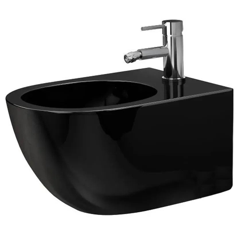 Závesný bidet REA CARLO Mini - lesklá čierna  1
