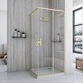 Sprchovací kút REA City 80x80 Gold Brush Bez sprchovej vaničky 1