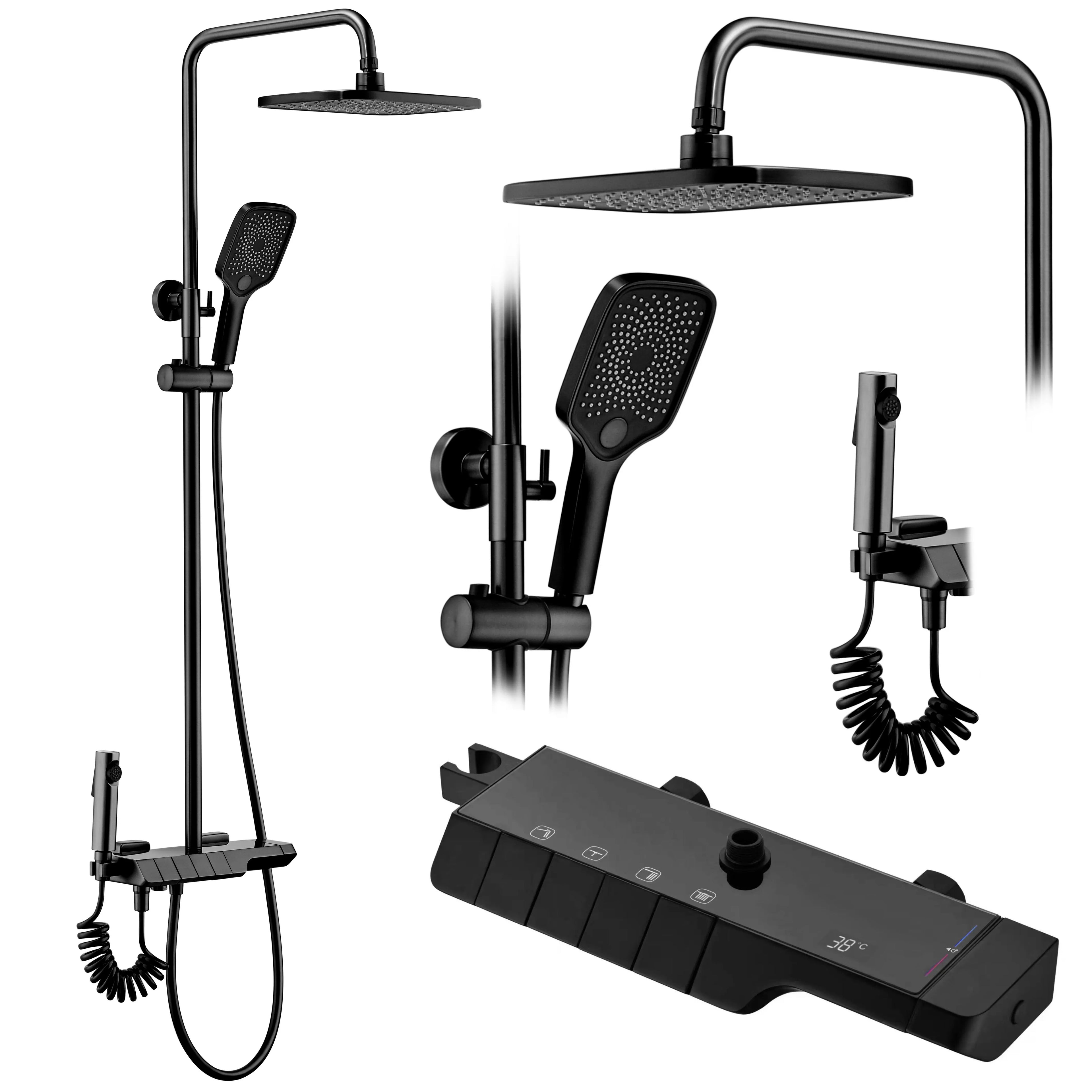 Sprchový set s termostatom REA ROB Black  1