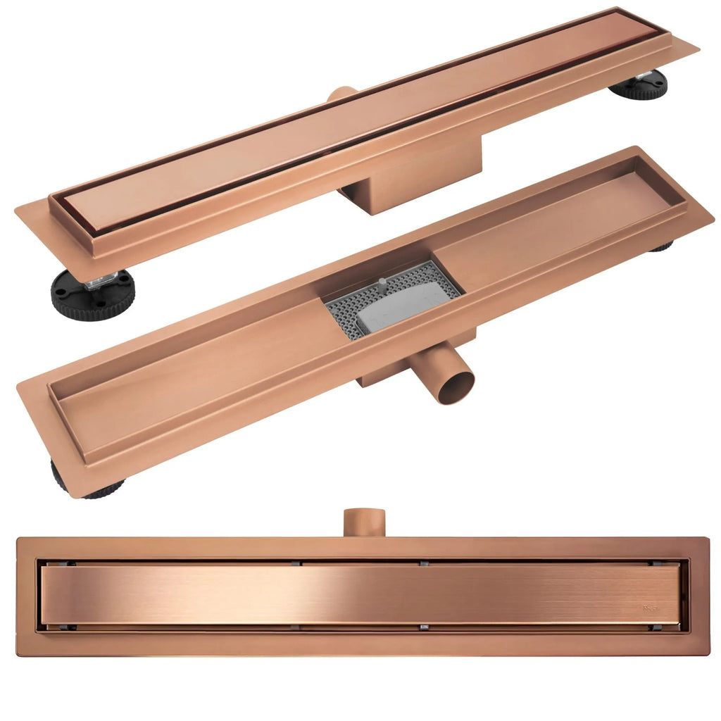 Odtokový žľab Rea Neox brush copper 60  1