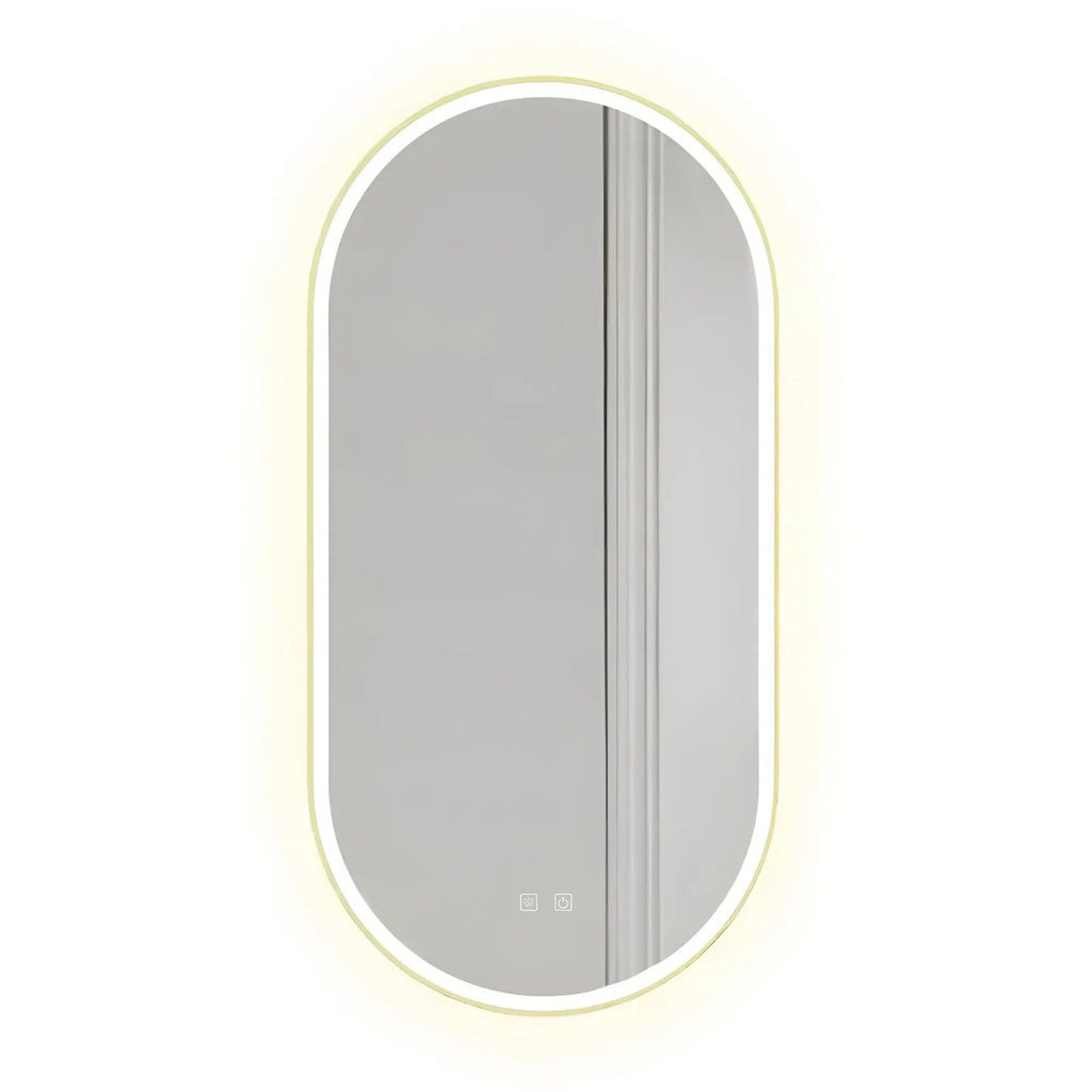Zrkadlo LED OVL 50x100cm Gold  1