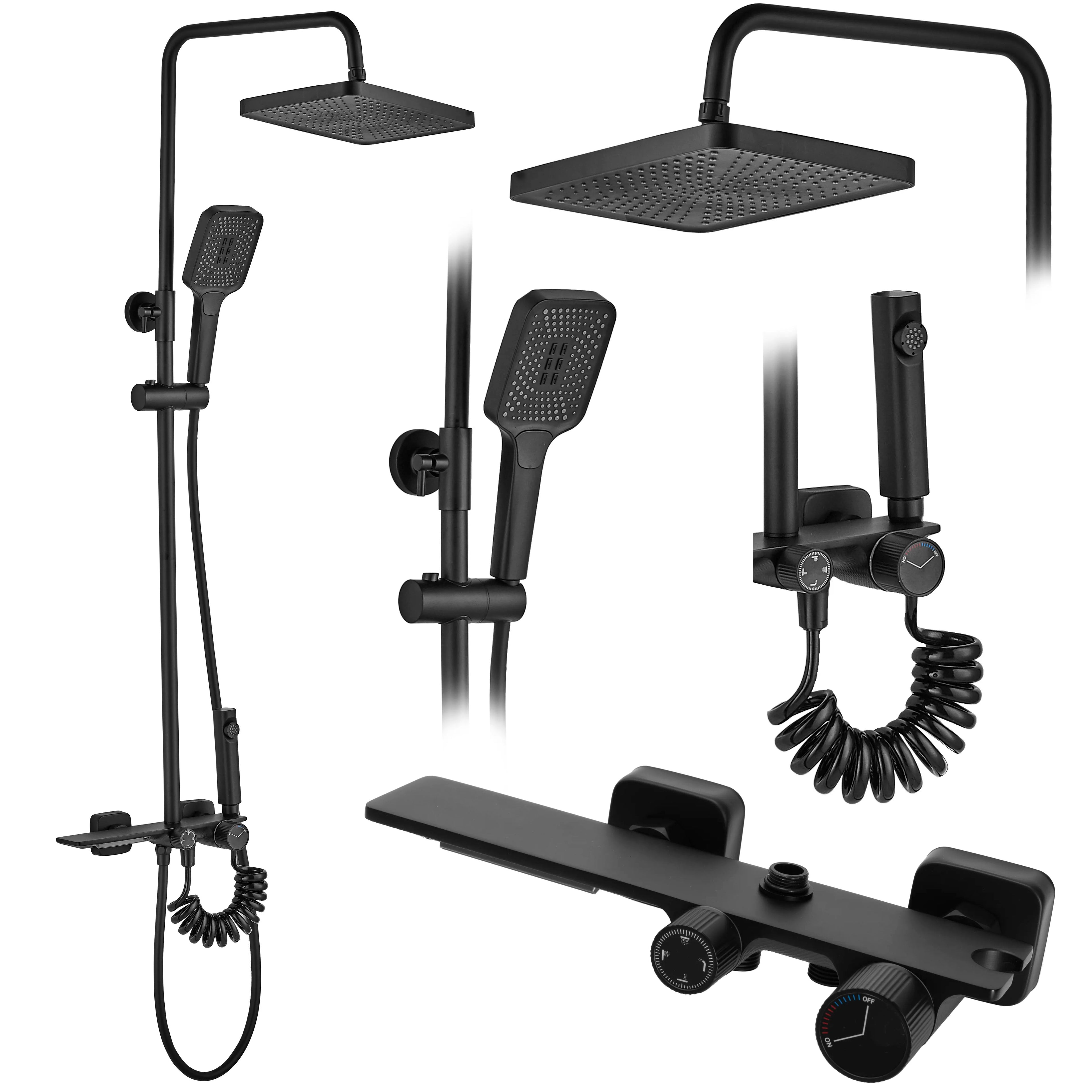 Sprchový set REA HELIX Black  1