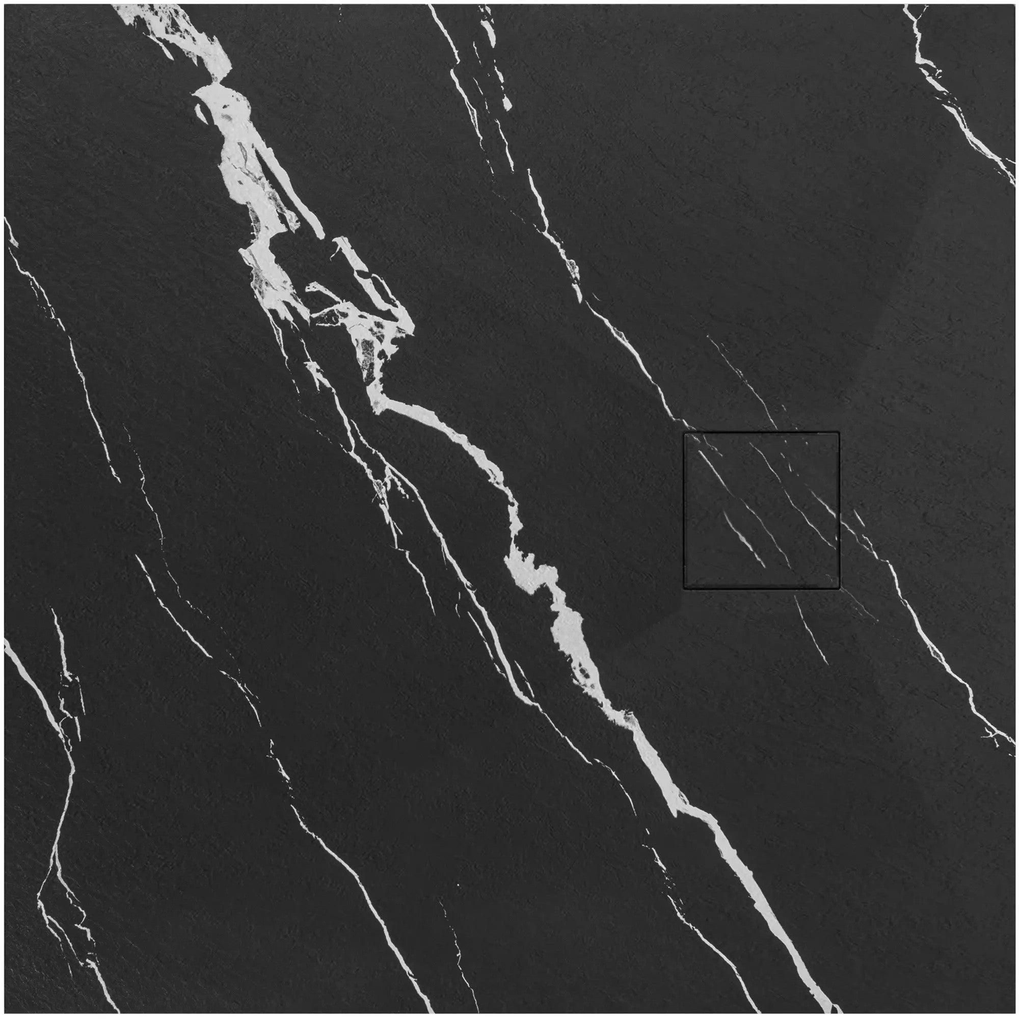 Sprchová vanička Magnum CARRARA BLACK 90x90  1