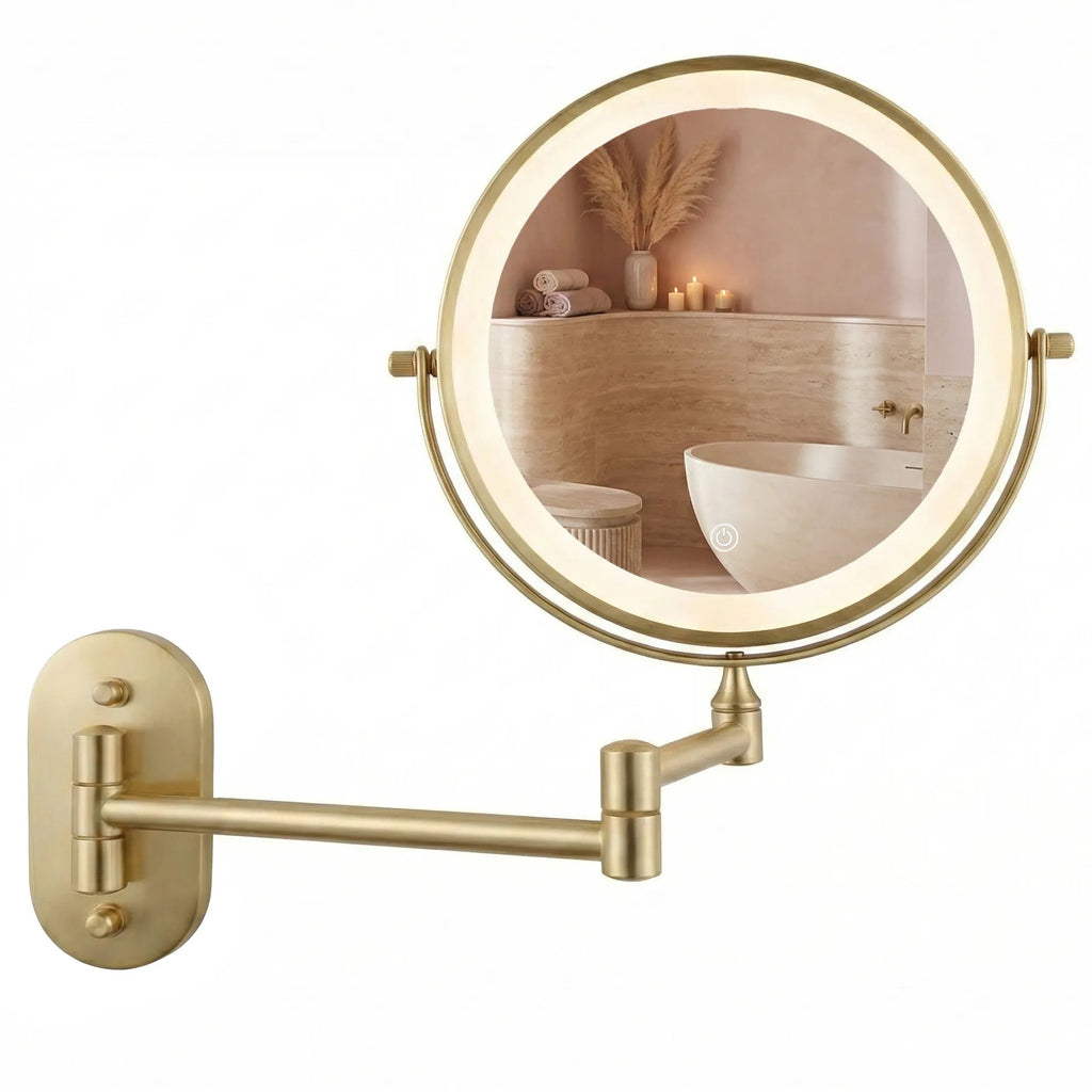 Zrkadlo LED Glow Brush Gold  1