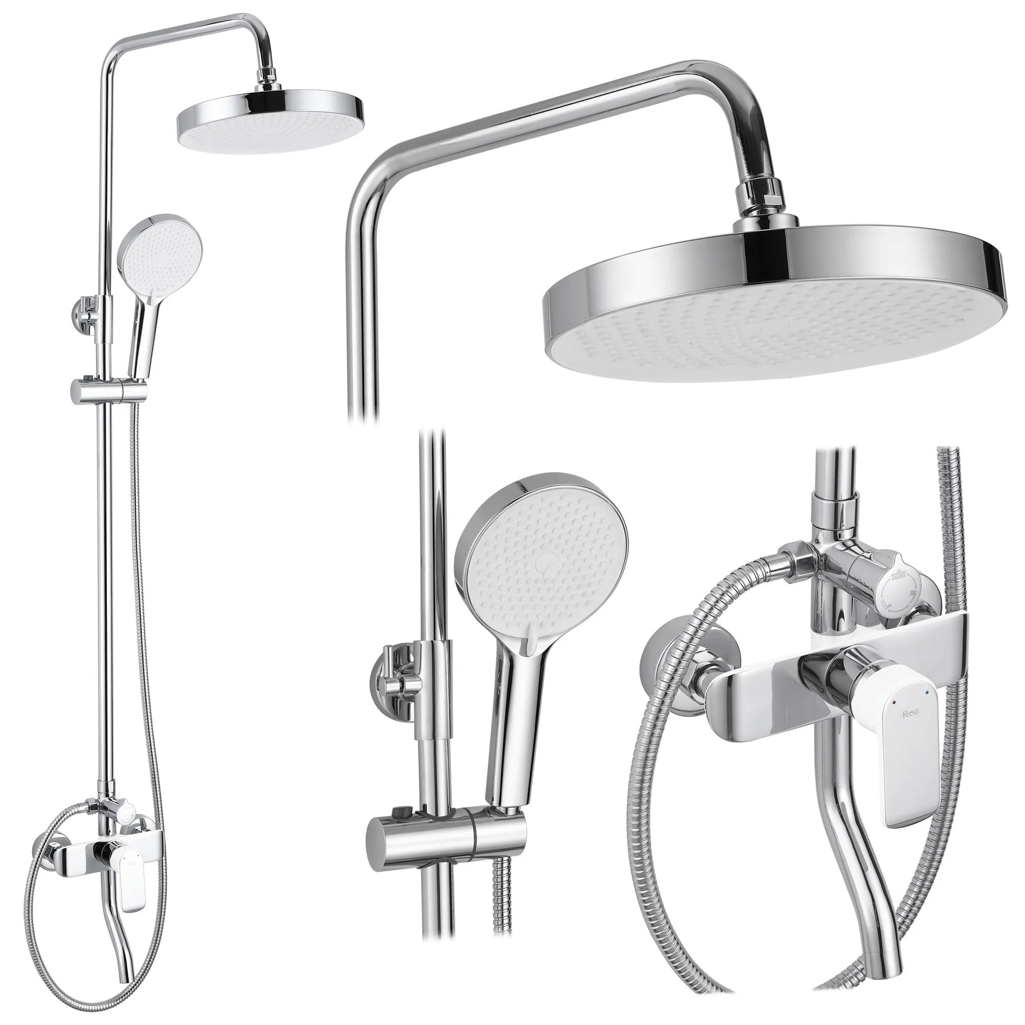 Sprchový set REA BLOOM WHITE CHROME  1